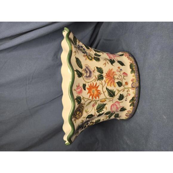 Vintage Porcelain Wong Lee Planter With Crackle Finish